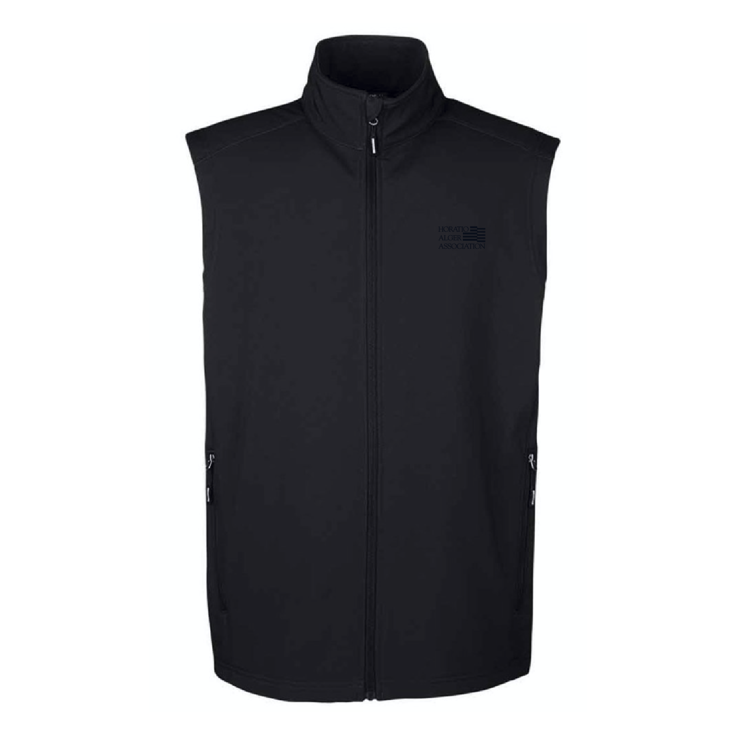 Men's Cruise Two-Layer Fleece Bonded Soft Shell Vest - Black